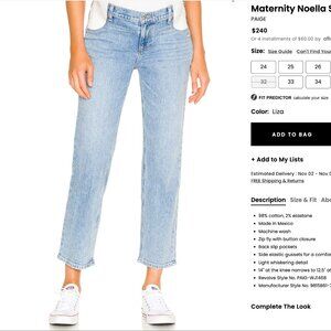 COPY - Paige Maternity Jeans, Noella Straight Leg
